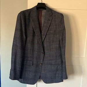 Bonobos Men’s 40R sportcoat blazer wool cotton linen light tropical weight plaid